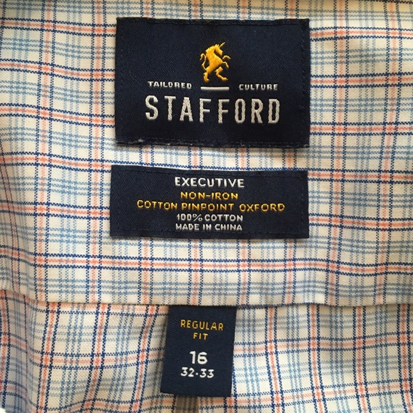 Stafford dress shirt button collar - Picture 4 of 4